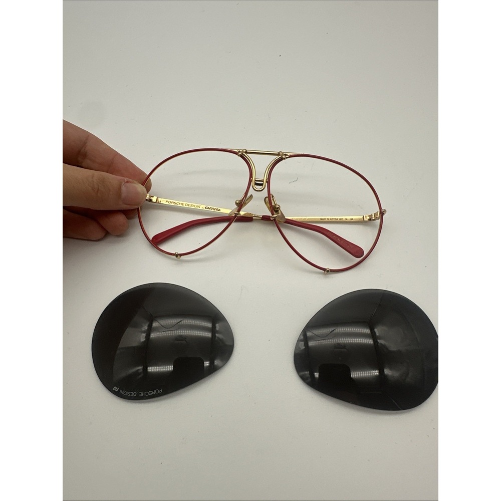 Carrera Porsche Design 5623 Vintage Aviator Sunglasses Gold Red Austria - Picture 7 of 9